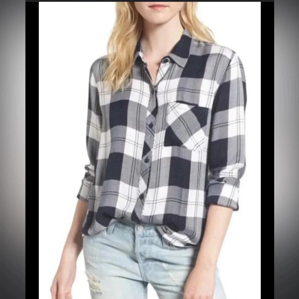 Rails Hunter plaid in Midnight Pine Large